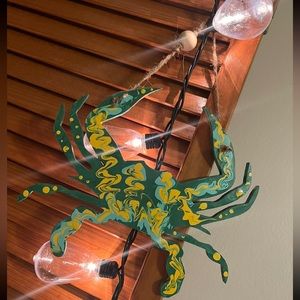 Louisiana Cajun Crab wooden wall hanging, hand painted by myself!